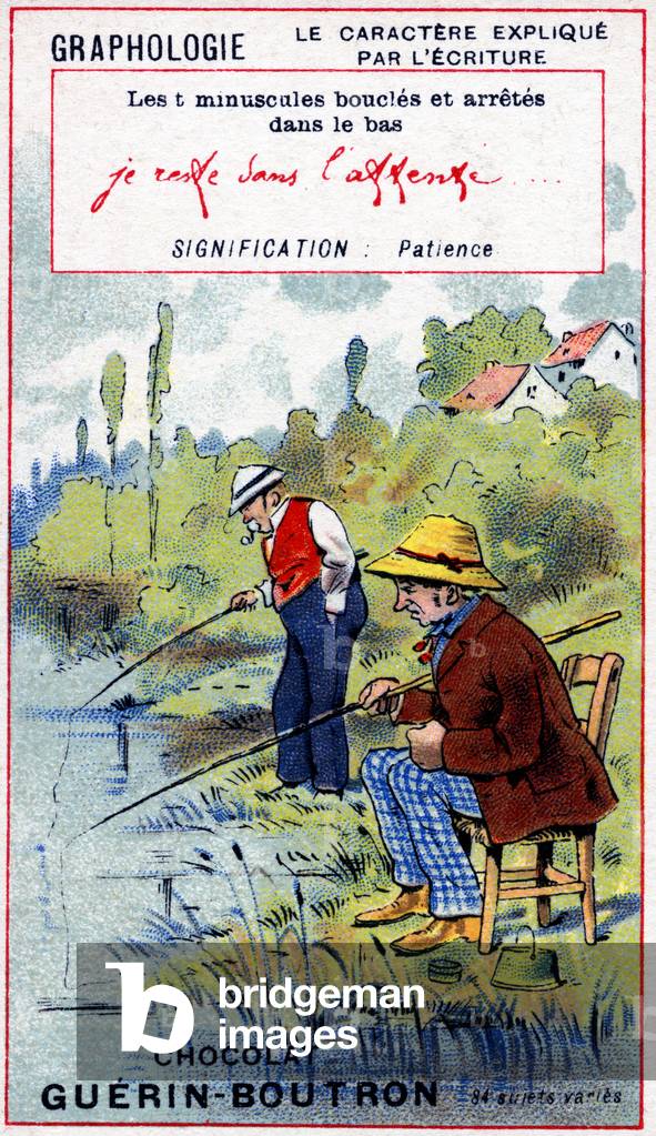 Characteristic of Patience indicated in handwriting, c.1920 (colour litho)