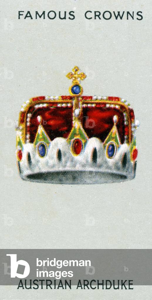 Austrian Archducal Crown, 1938 (colour litho)