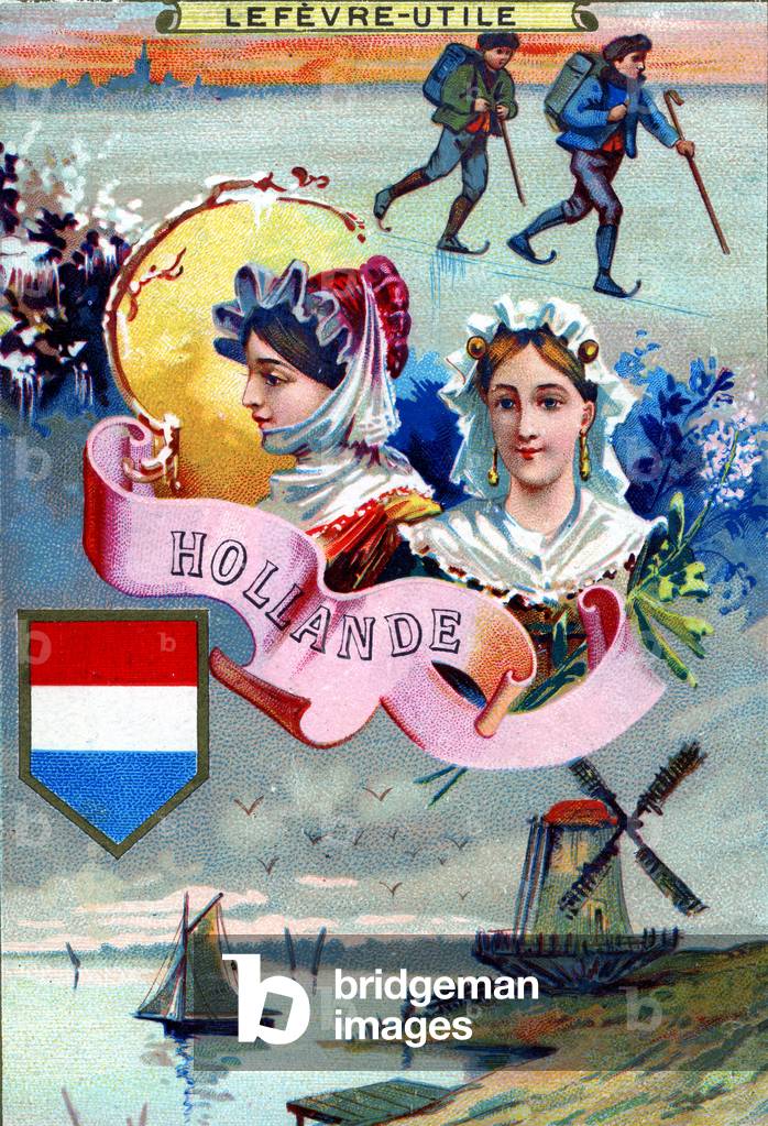 Holland, from a series of promotional cards for Lefevre-Utile (LU) biscuits, late 19th century (colour litho)