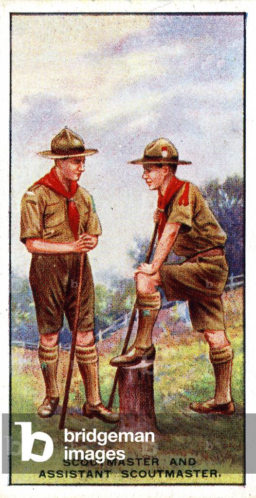 Scoutmaster and Assistant Scoutmaster, 1929 (colour litho)