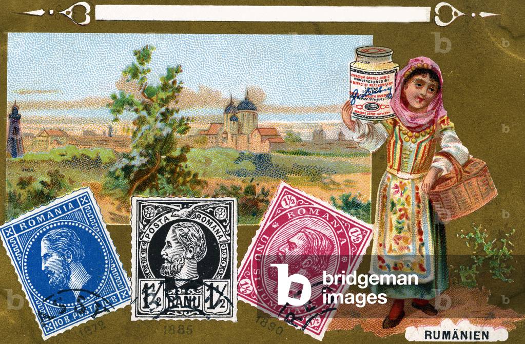 Roumanian Postage Stamps, 1897 (colour litho)