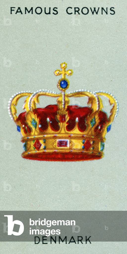Crown of Denmark, 1938 (colour litho)