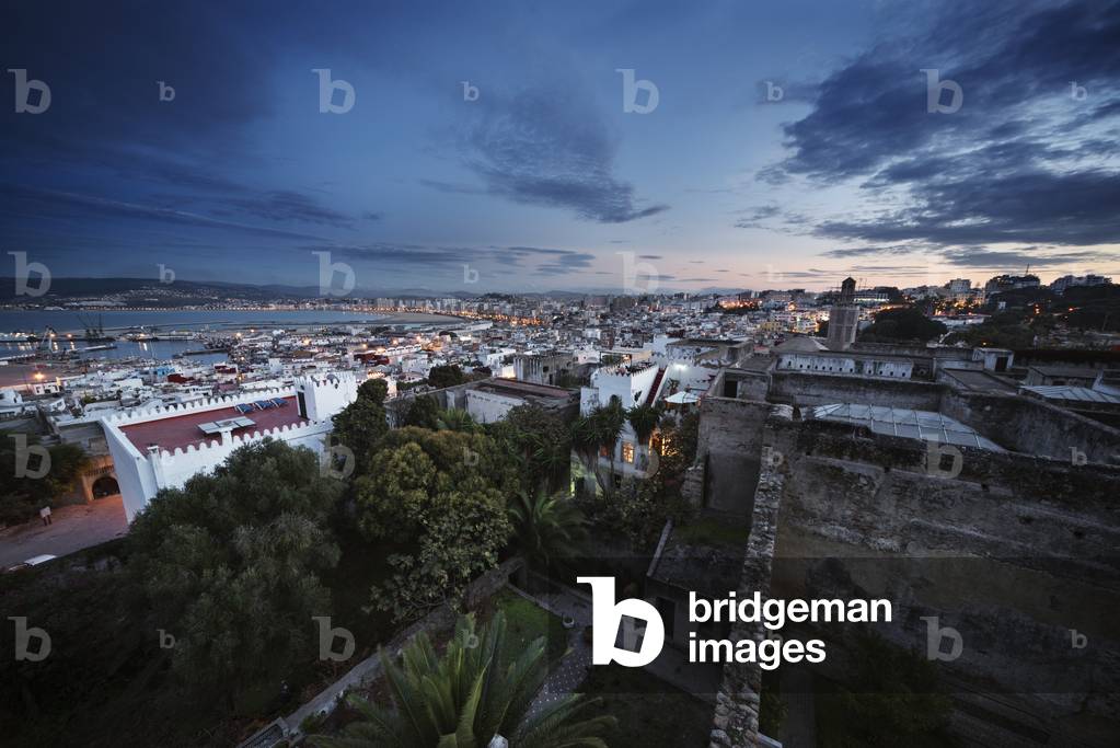 Evening view of Tangiers seen from the Kasbah, Morocco (photo)