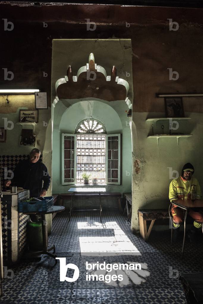 Cafe interior, Fez el bali, Morocco (photo)