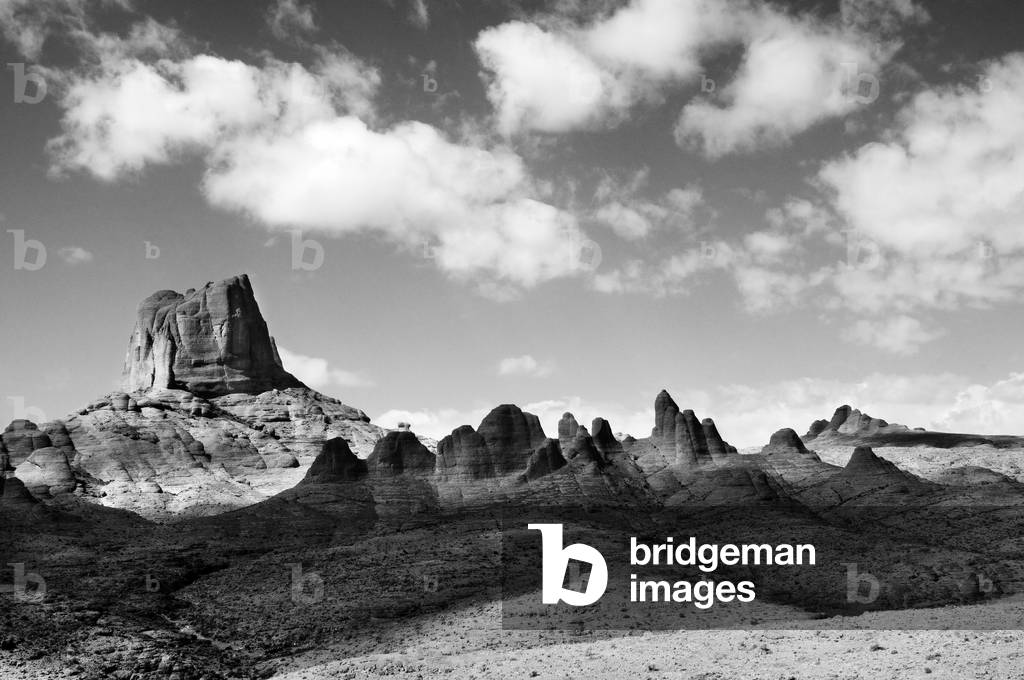 Bab n'Ali, Jbel Saghro Southern Morocco (b/w photo)