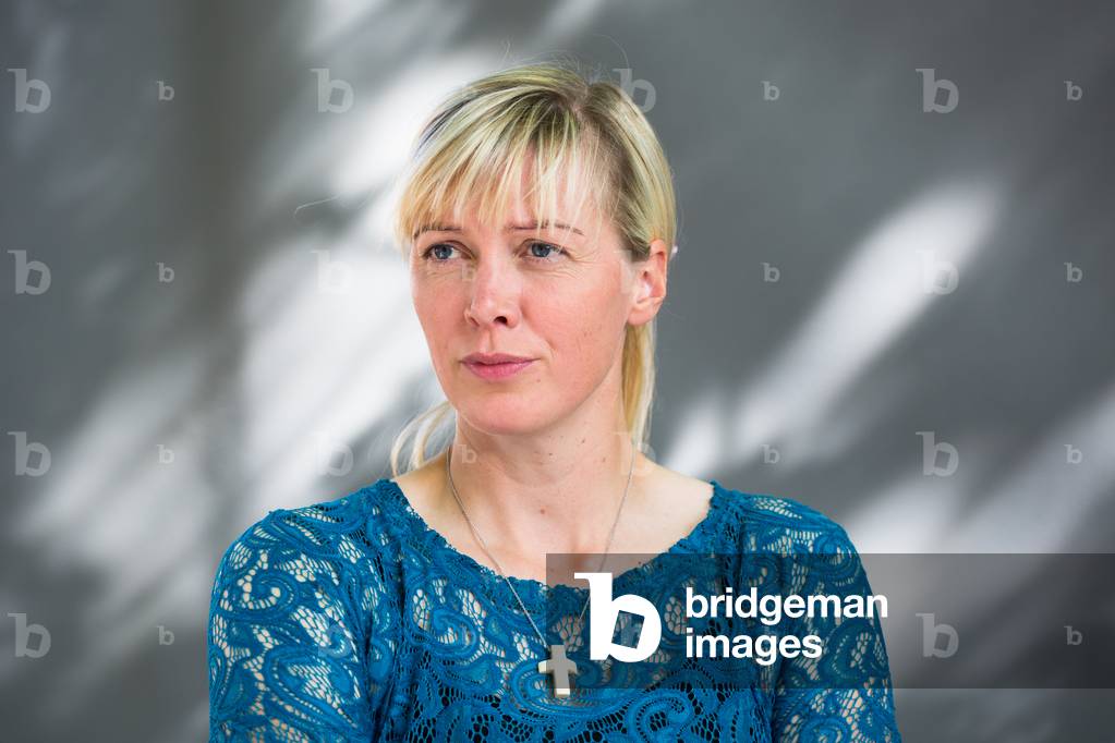 Heida Ásgeirsdóttir, Icelandic farmer and former model, Edinburgh International book festival, August 2019 (photo)
