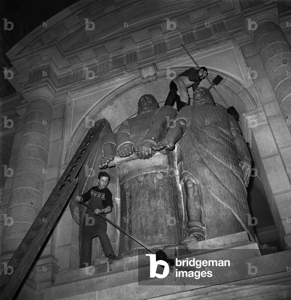 Switzerland Federal House Cleaning (b/w photo)