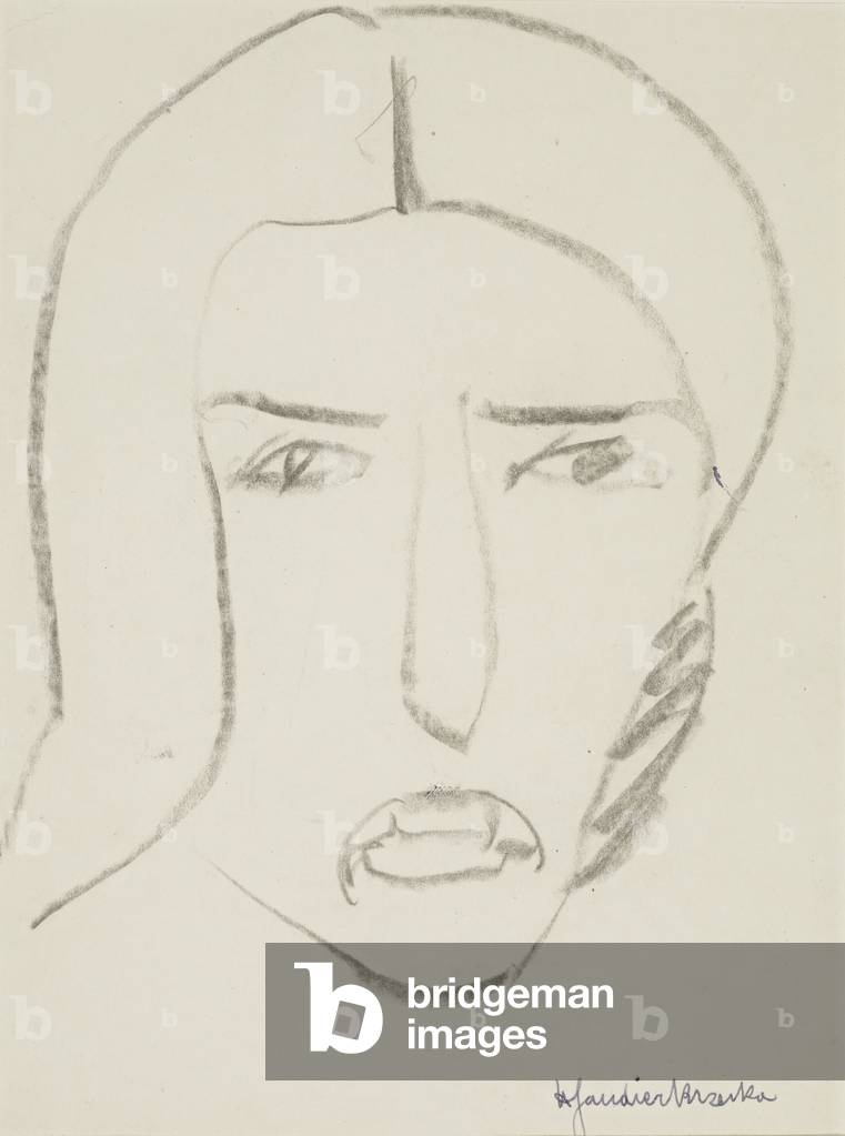 Head of a man, 1912-13 (circa) (drawing)