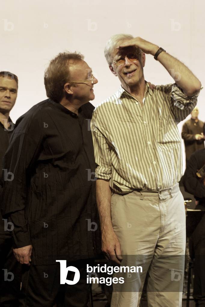 Jonathan Harvey after rehearsal