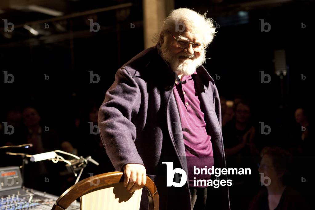 Pierre Henry, french composer, at a concert in November 2014 at ZKM museum, Karlsruhe, 2014 (photo)