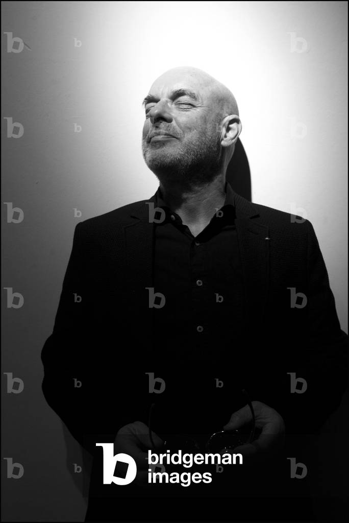 Brian Eno at ZKM Karlsruhe gets the Giga Hertz Prize, November 2014, 2014 (photo)
