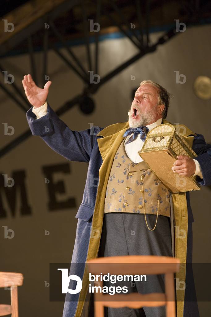 The Flying Dutchman - scene from the opera by Richard Wagner, with Matti Salminen as Daland, at the Forum Marinum, Turku, Finland, August 2005.