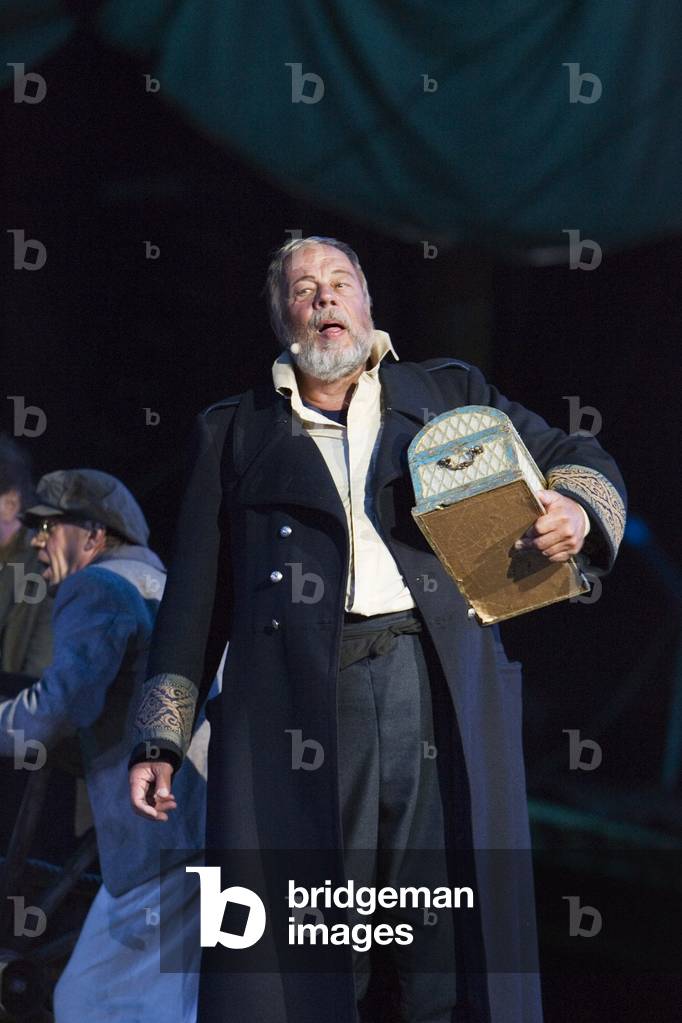 The Flying Dutchman - scene from the opera by Richard Wagner, with Matti Salminen as Daland, at the Forum Marinum, Turku, Finland, August 2005.
