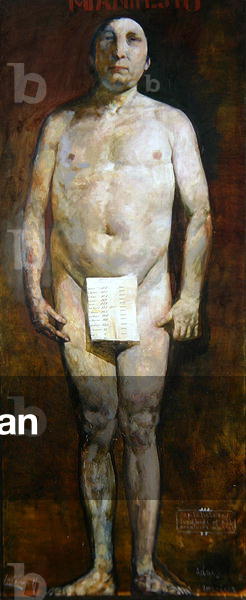 Adam II (oil on canvas) (for pair see 258748)
