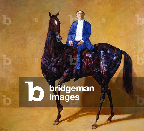 Man on Horse II (oil on canvas)