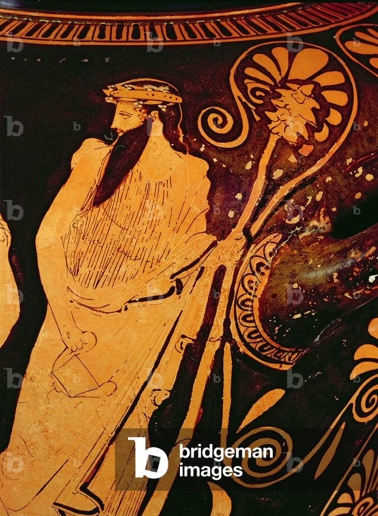 Image de Artefact représentant Détail des estamnos rouges grenier, -05th par Greek school