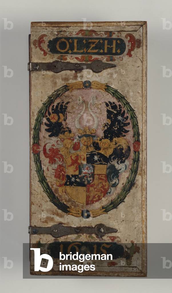 Lid of Crossbow bolts box belonging to Prince Otto von Hesse, 1615 (painted wood) (see also 312140-43)