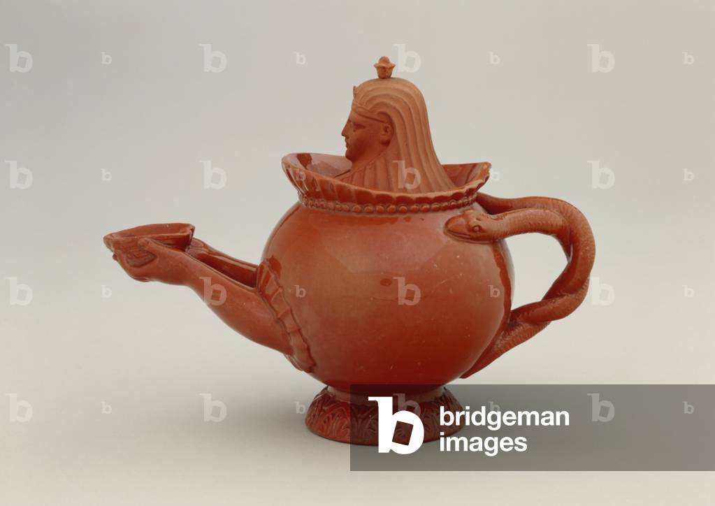 Egyptian theme teapot, after 1793 (ceramic)