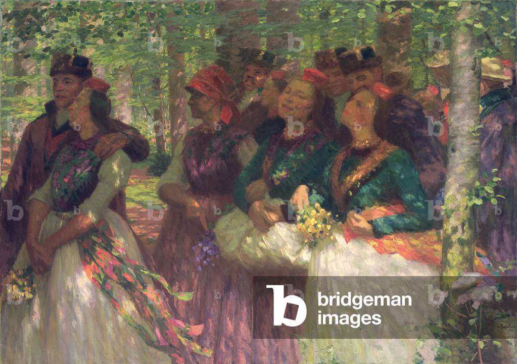 Woodland Walk (oil on canvas) (see also 268992)