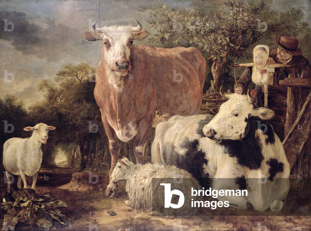 Herdsman and Herdswoman with Livestock, c.1647 (oil on canvas)