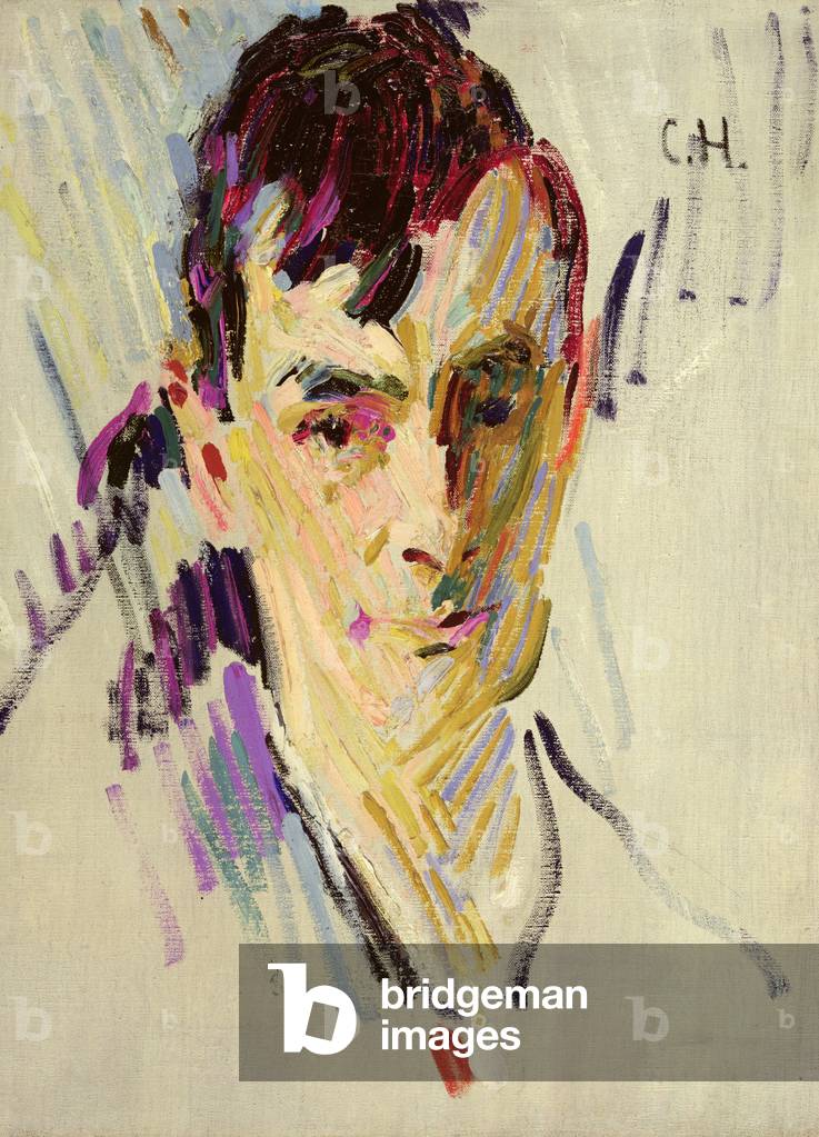 Porträt des Malers Otto Mueller, um 1914 (öl auf leinwand)