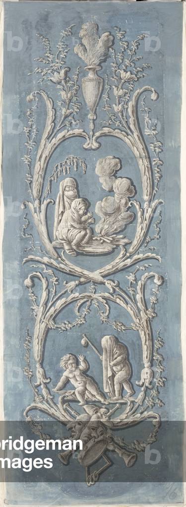 Design for wallpaper (painted textile)