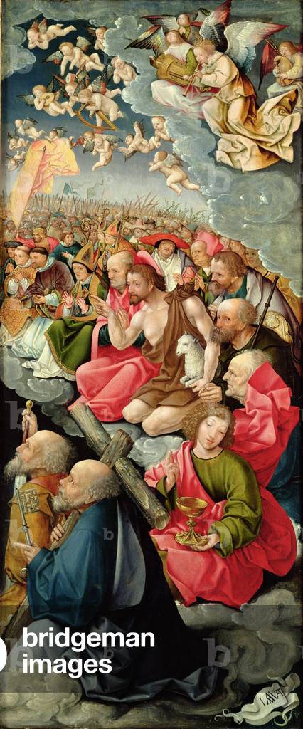 Right wing of Triptych with Adoration of the Trinity, 1523 (oil on panel) (see 242037, 242038, 242040)
