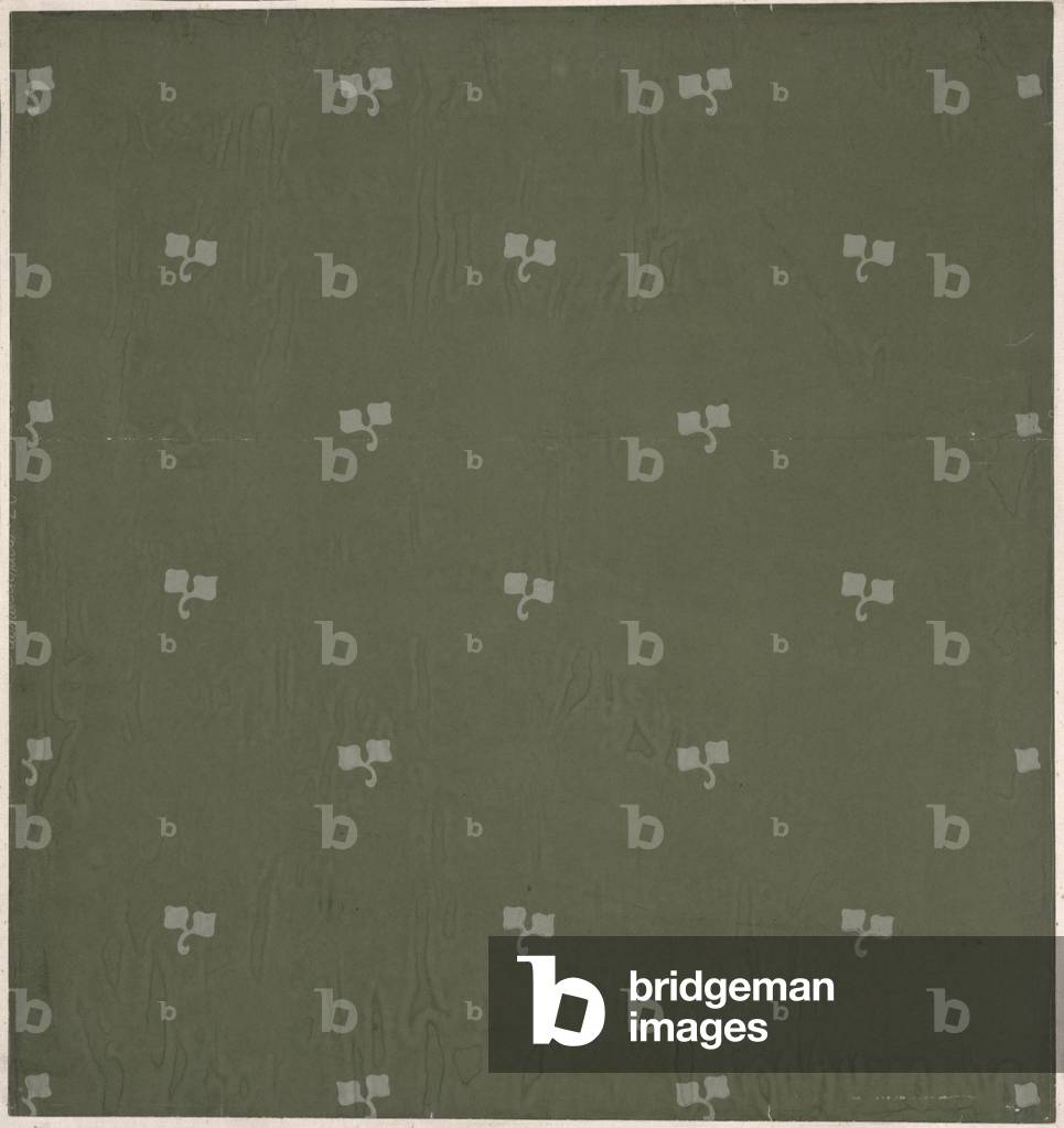 Wallpaper design with leaves in pairs, 1908