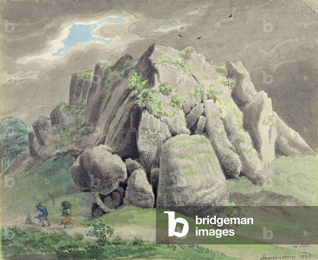 "Scharfenstein vicino a Gudensberg", 1825 di Ludwig Emil Grimm