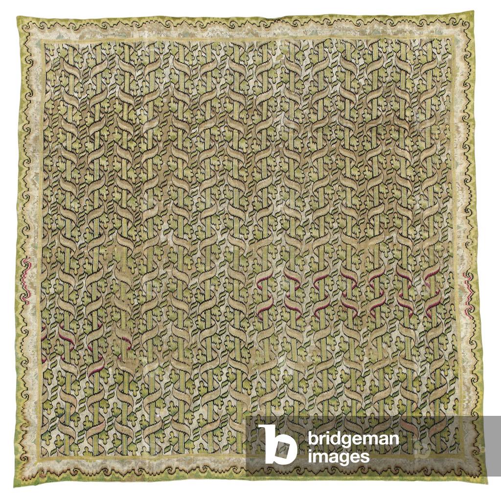 Bargello silk needlework panel (silks on canvas)