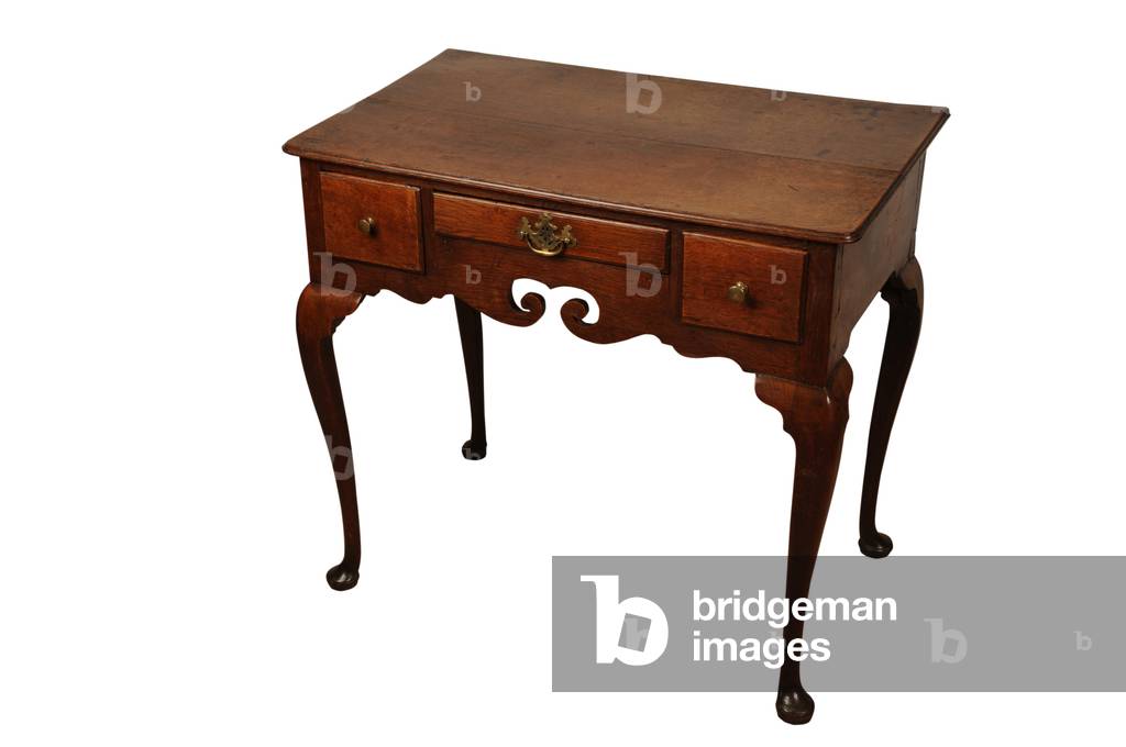 Georgian oak lowboy, English, c.1750 (oak)