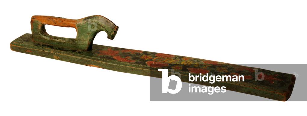 Scandinavian painted mangle board, 1847 (beech)