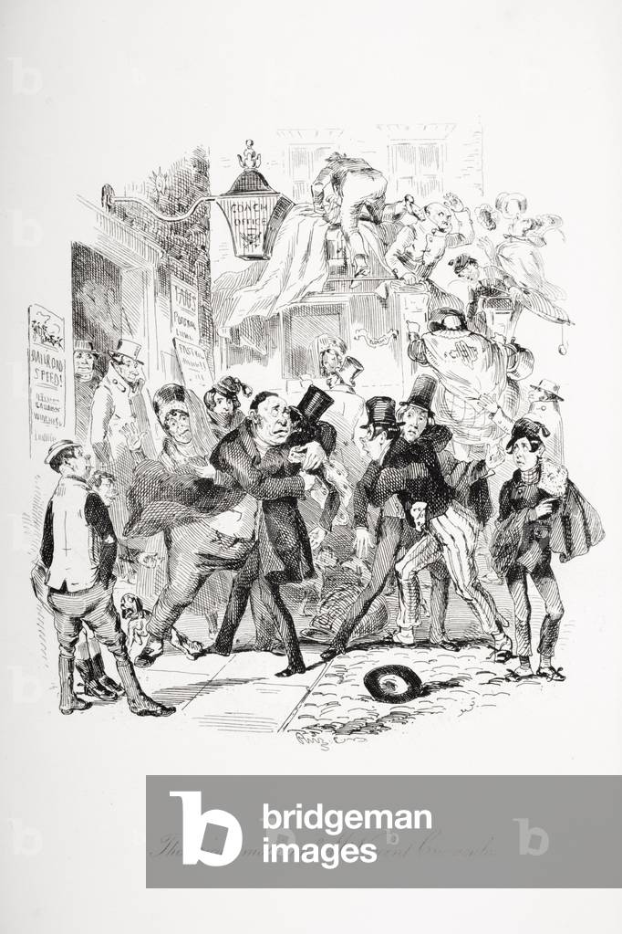 Illustration für Charles Dickens' Nicholas Nickleby, 1839 (Lithografie)