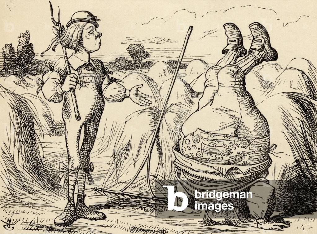 Padre William in piedi sulla sua testa, da 'Alice's Adventures in Wonderland' di Lewis Carroll, pubblicato 189