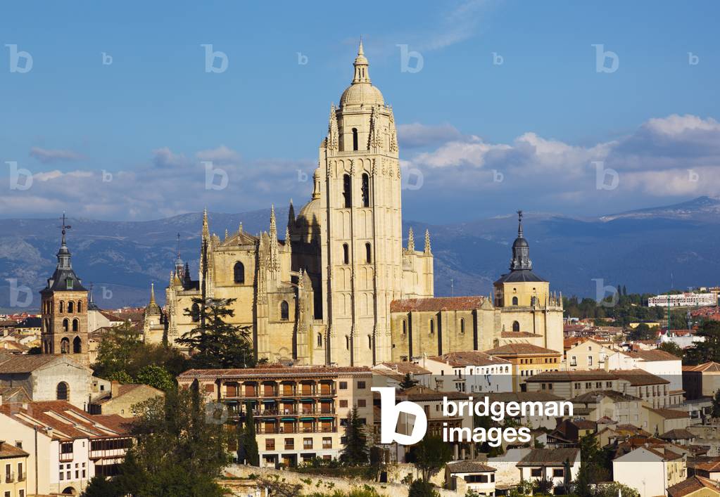 Segovia, Segovia Province, Spain. 16th century Gothic style cathedral. (photo)