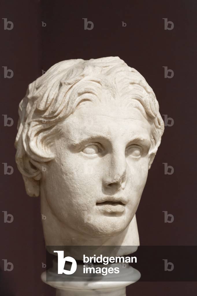 Head of Alexander the Great, the first half of the 2nd century (marble)