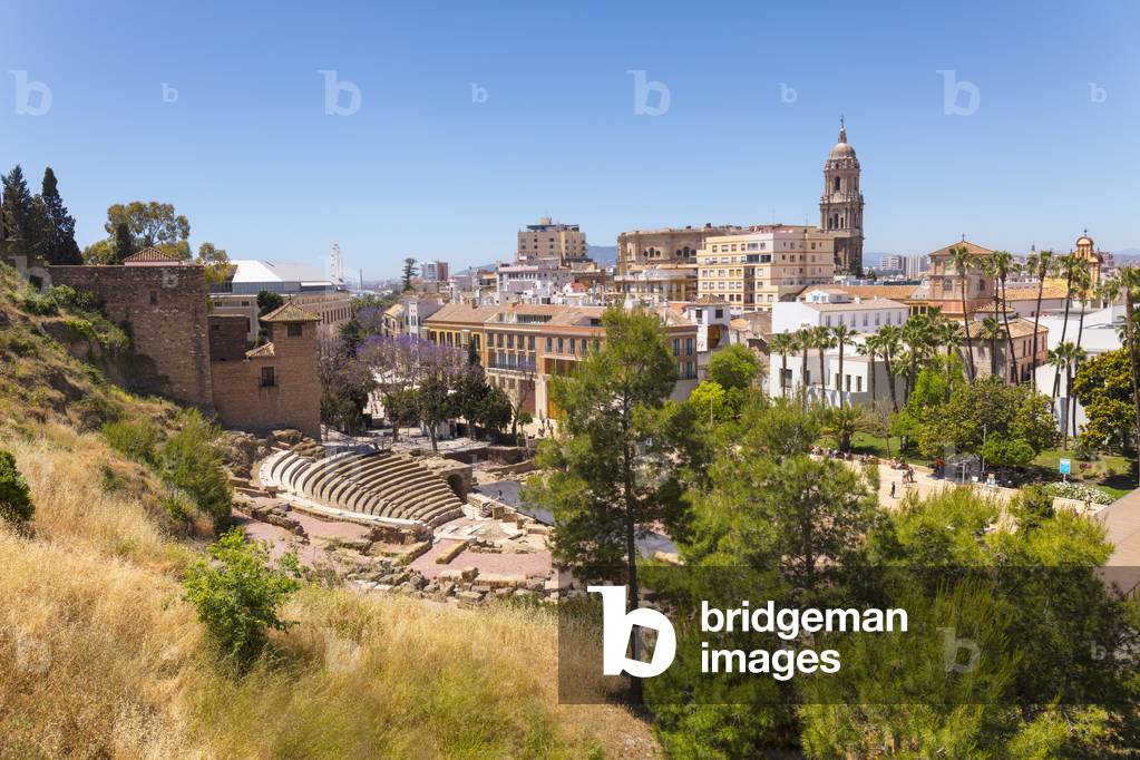 Roman theatre, Cathedral, Alcazaba, Malaga, Costa del Sol, Spain
