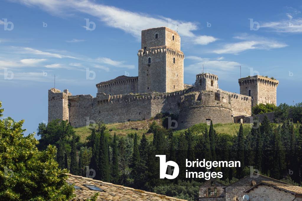12th century fortress, Rocca Maggiore, Assisi, Italy (photo)