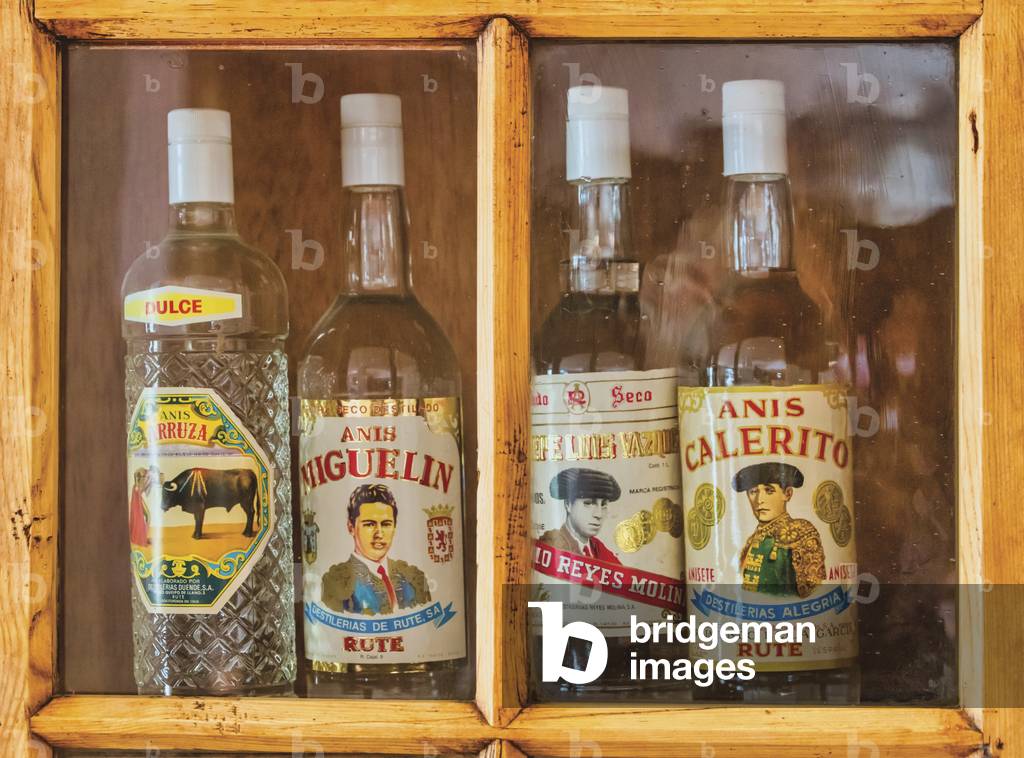 Bottles of Anis, Ronda, Spain (photo)