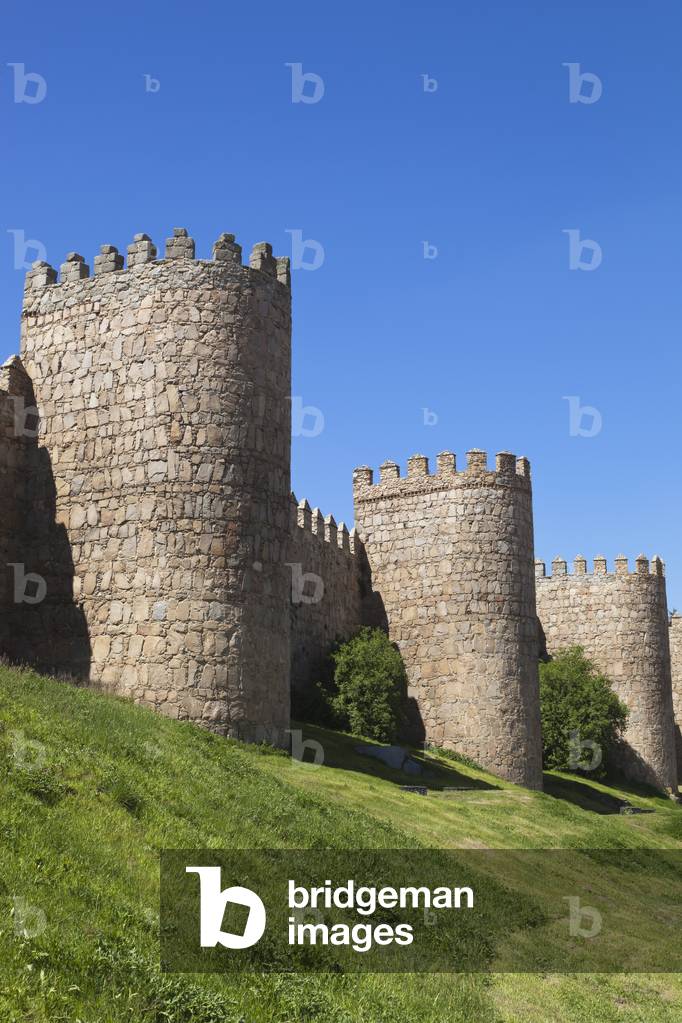 Avila, Avila Province, Spain.  City walls. (photo)