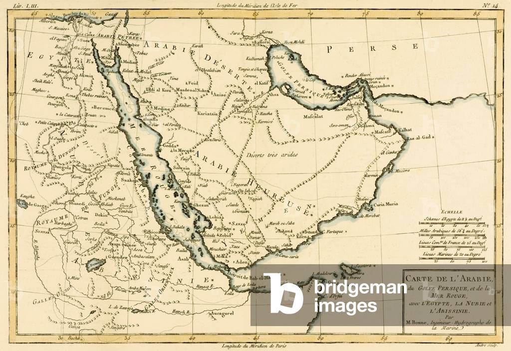 Arabia, the Persian Gulf and the Red Sea, with Egypt, Nubia and Abyssinia, from 'Atlas de Toutes les Parties C