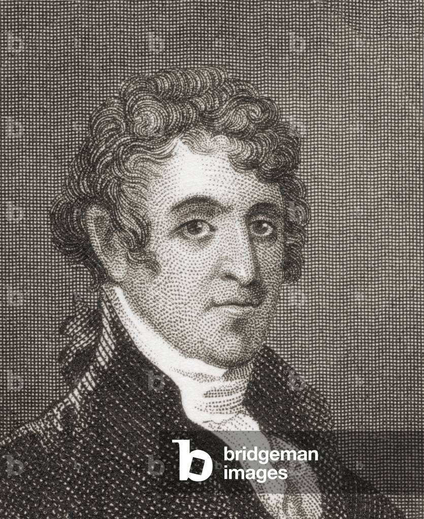 Image de Estampe représentant David Humphreys (litho), 20th Siècle par American School, b/w