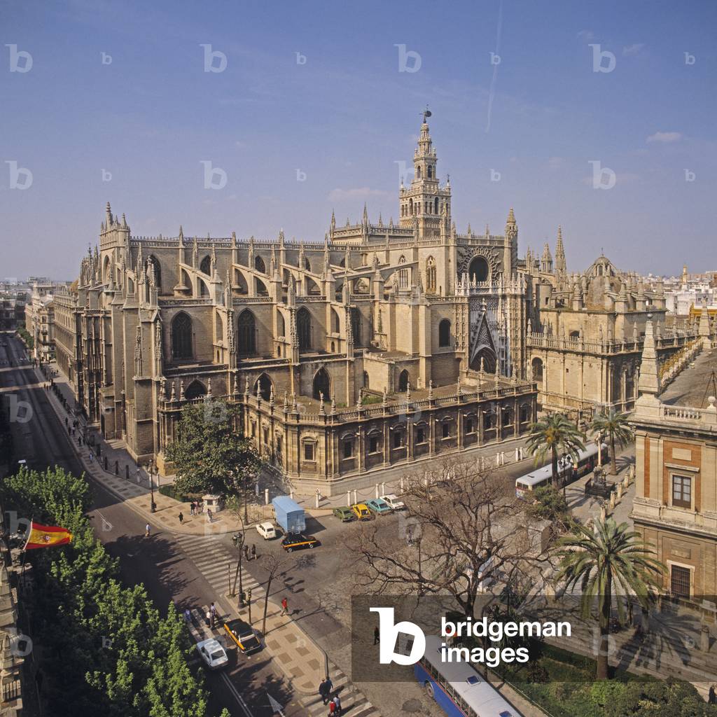 View of the cathedral from the north showing the St. Christopher Portal, early 15th - mid 16th century (photo)
