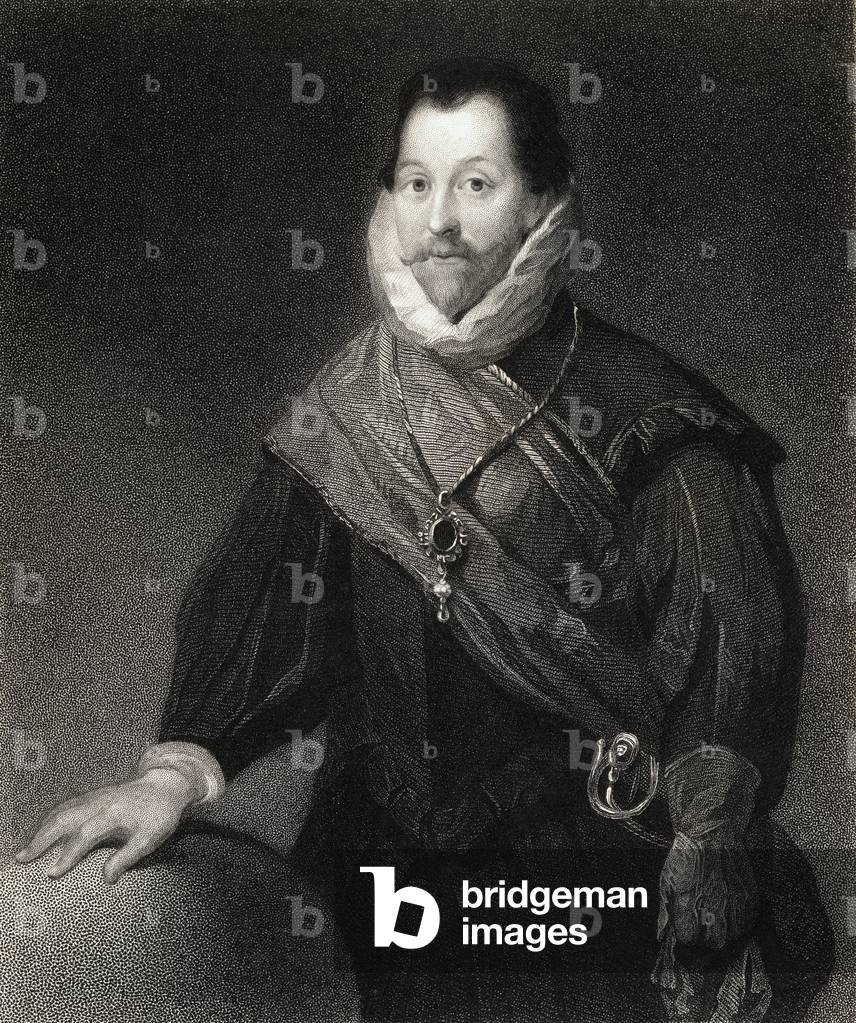 Sir Francis Drake (1540/3-96) veröffentlicht 1833 (Kupferstich)