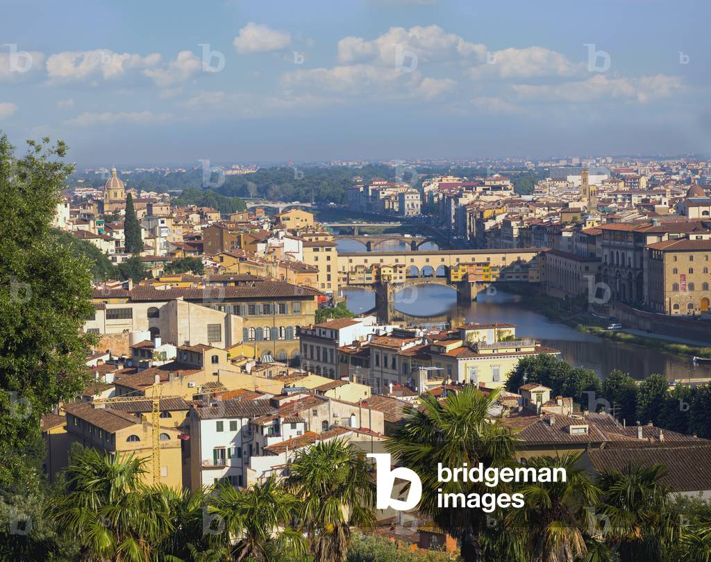 Overall view and Ponte Vecchio, Florence, Italy (photo)