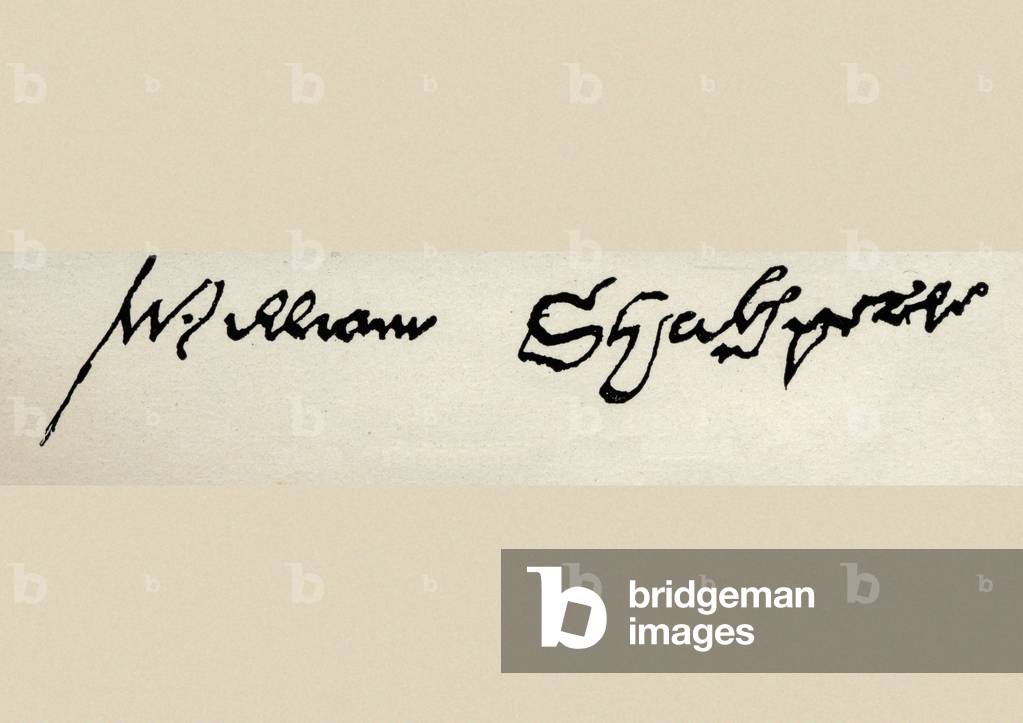 The signature of William Shakespeare (1564-1616) (pen and ink)