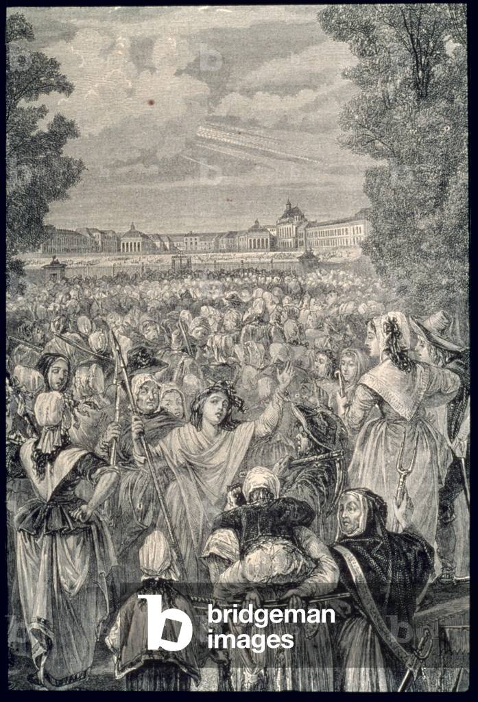 Frauen März auf Versailles, 5/6 Oktober 1789 (Gravur)