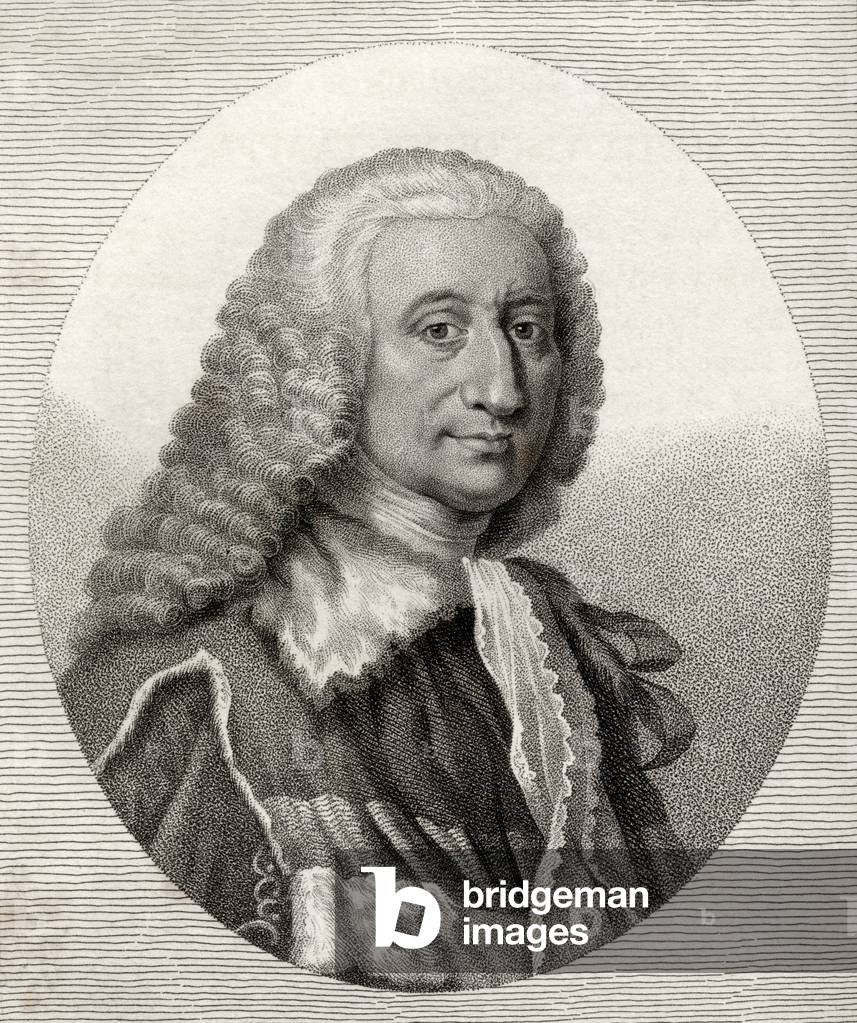 Nicholas Taaffe, graviert von Bocquet, Illustration aus 'A catalogue of Royal and Noble Authors, Volume V', ve