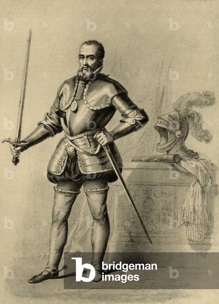 Anne de Montmorency (1493-1567) Marschall und Konstable von Frankreich (litho)