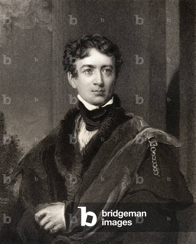 Bild von Druck "John George Lambton", 19. Jahrhundert von Thomas Lawrence, b/w